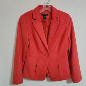 Louben Orange Wool and Cashmere Blazer